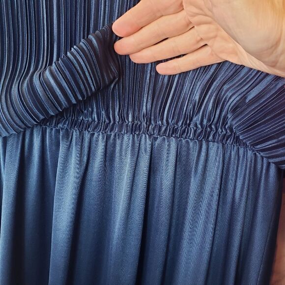 VINTAGE 1970s LIZ ROBERTS Midi Dress 10 - Picture 4 of 8